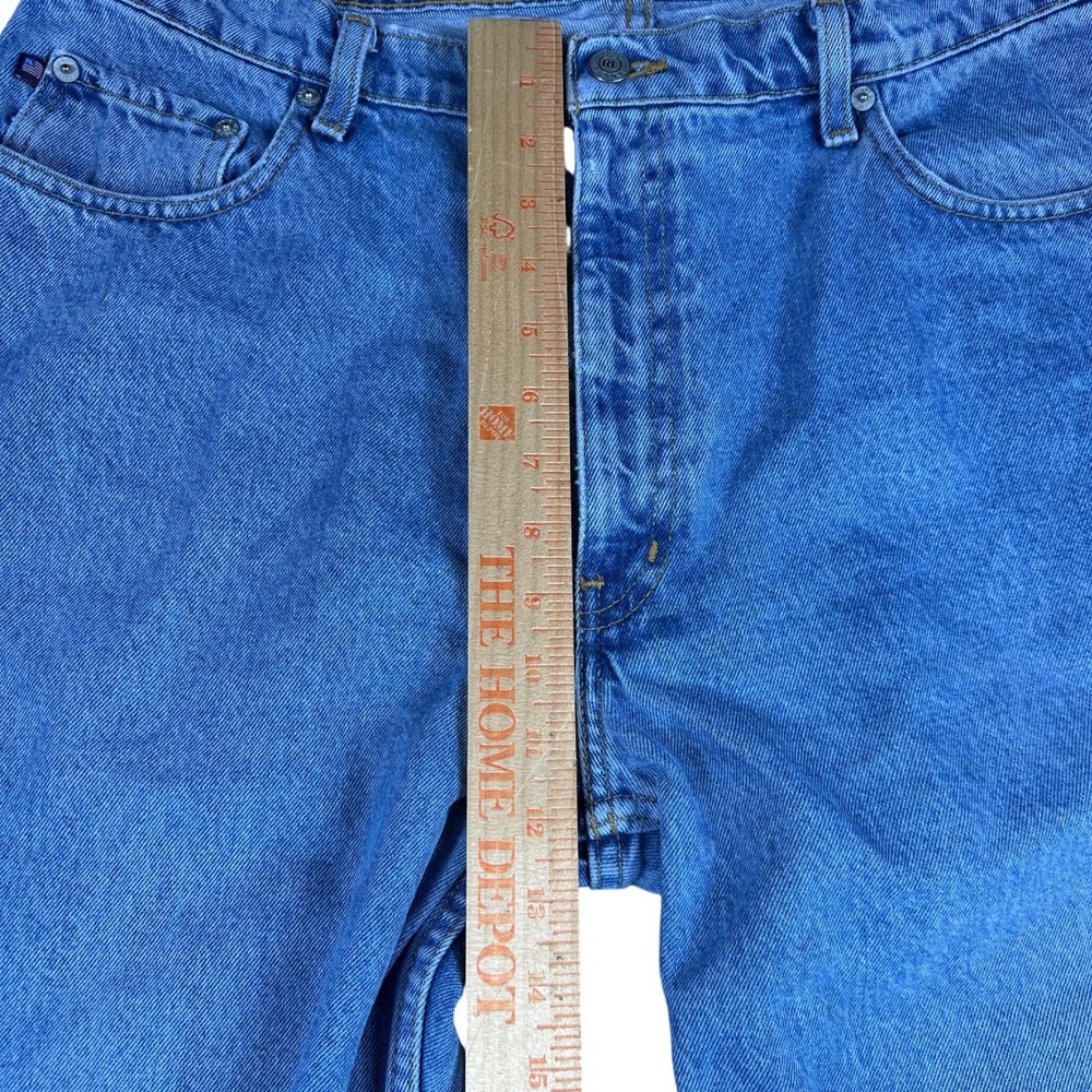 Polo Jeans Co Ralph Lauren Mens 38x32 Light Wash Classic Straight Denim Y2K Blue - Picture 7 of 9